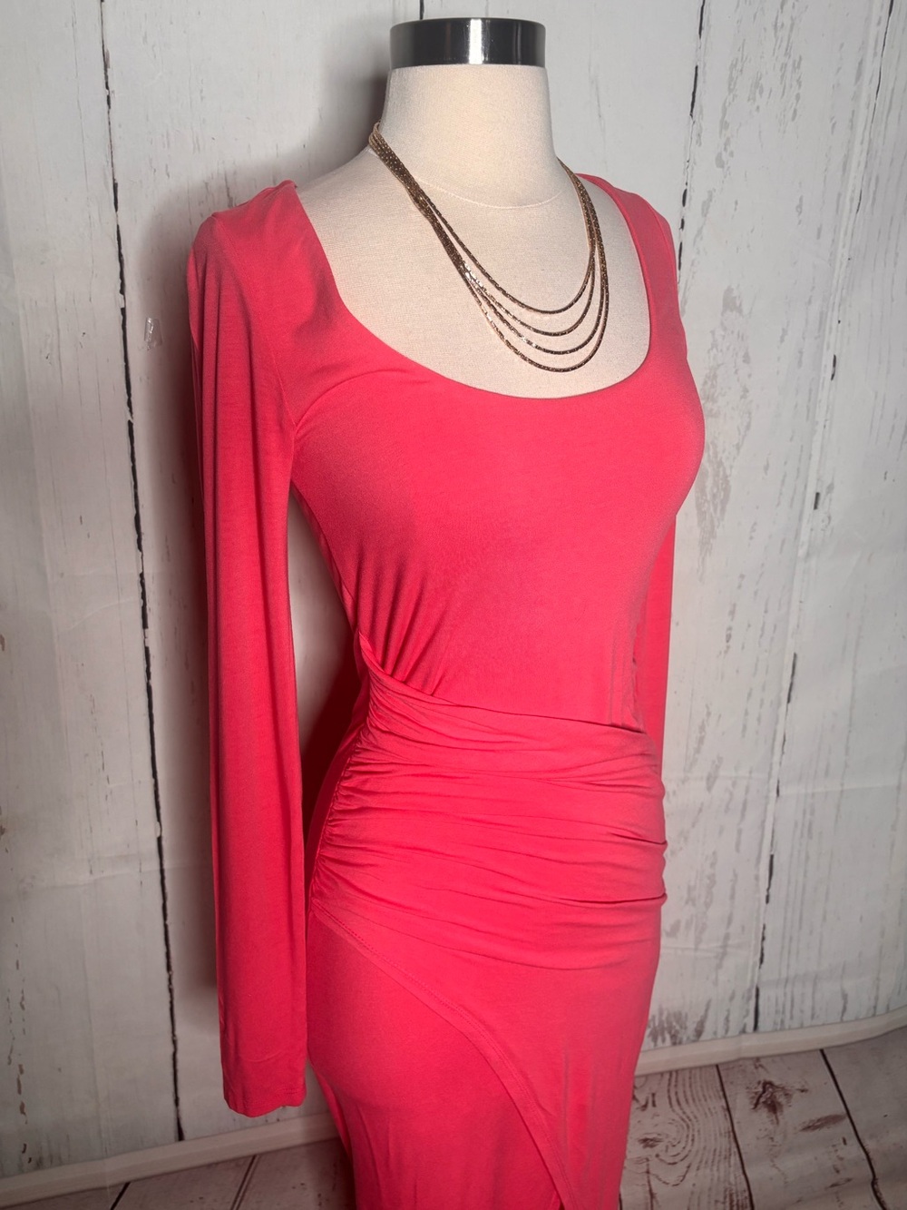 bebe Coral Pink Shell Top
